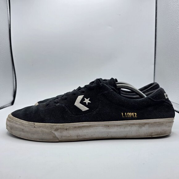 Converse Louie Lopez Pro Ox Mens Size 12 Black White Skateboarding Shoes Casual - Picture 12 of 14